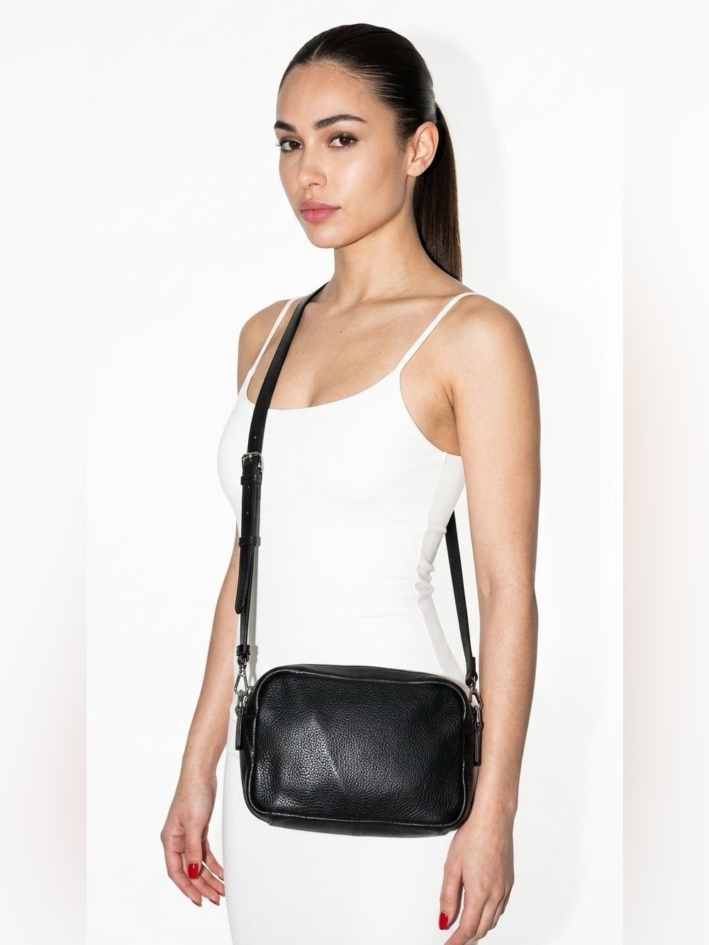 ATELIER NOIR Black Leather Crossbody Bag
